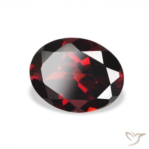 Grenat Almandin Rouge foncé naturelle ovale, 2.16 ct, VS