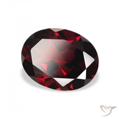 Grenat Almandin Rouge foncé naturelle ovale, 2.14 ct, VS