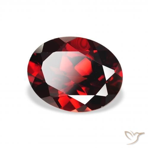 Grenat Almandin Rouge foncé naturelle ovale, 2.46 ct, VS