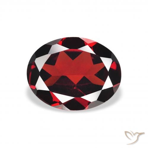 Grenat almandin Rouge foncé naturelle ovale, 1.95 ct, VVS-VS