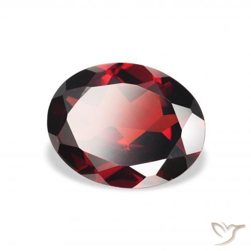 Grenat almandin Rouge foncé naturelle ovale, 1.95 ct, VVS-VS