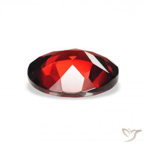 Grenat almandin Rouge foncé naturelle ovale, 1.95 ct, VVS-VS