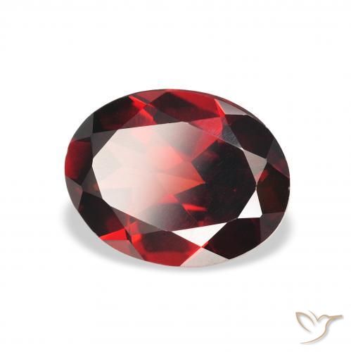 Grenat Almandin Rouge foncé naturelle ovale, 2.12 ct, VVS-VS