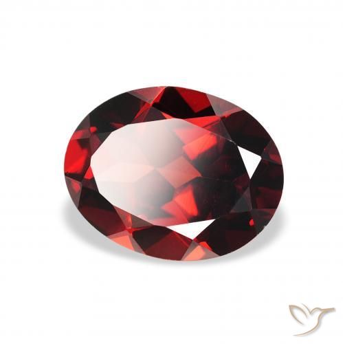 Grenat Almandin Rouge foncé naturelle ovale, 2.06 ct, VVS-VS
