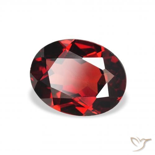 Grenat Almandin Rouge foncé naturelle ovale, 1.94 ct, VVS-VS