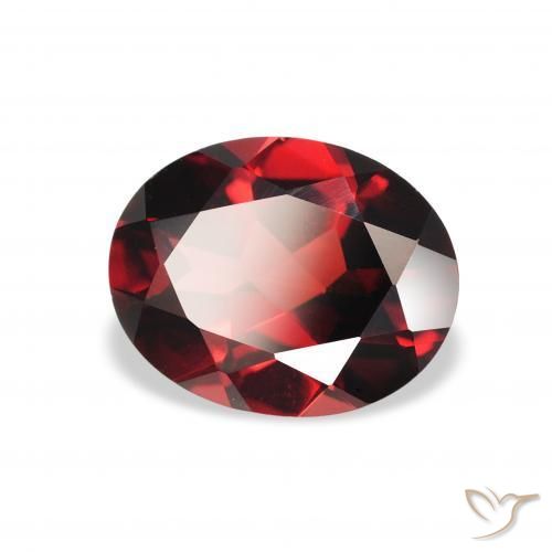 Grenat Almandin Rouge foncé naturelle ovale, 2.12 ct, VVS-VS