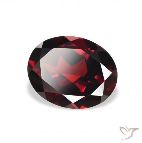 Grenat Almandin Rouge foncé naturelle ovale, 2.32 ct, VVS-VS
