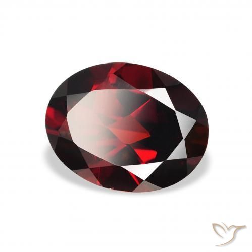 Grenat Almandin Rouge foncé naturelle ovale, 2.05 ct, VVS-VS