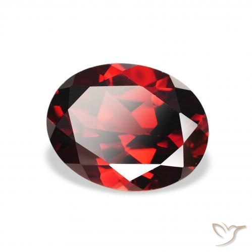 Grenat Almandin Rouge foncé naturelle ovale, 2.22 ct, VVS-VS