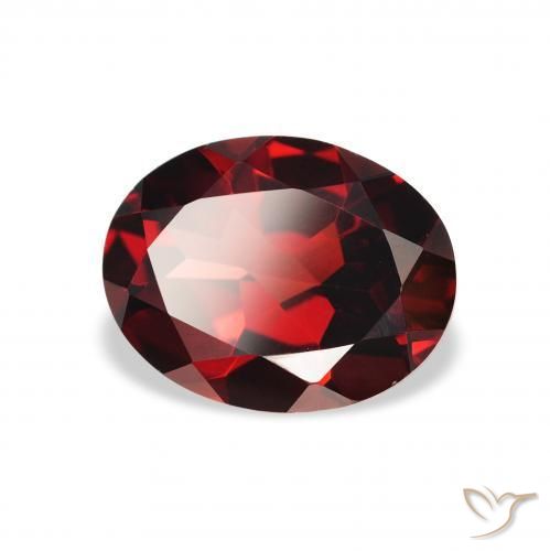 Grenat Almandin Rouge foncé naturelle ovale, 2.05 ct, VVS-VS