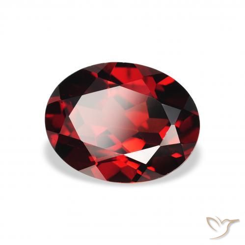 Grenat Almandin Rouge foncé naturelle ovale, 2.16 ct, VVS-VS