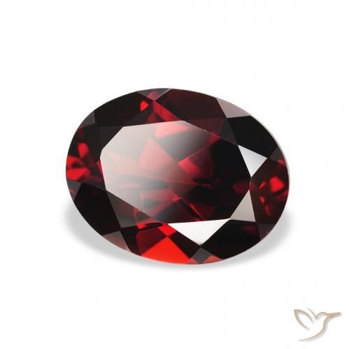 Grenat Almandin Rouge foncé naturelle ovale, 2.37 ct, VVS-VS