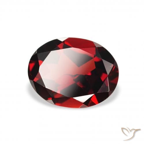 Grenat Almandin Rouge foncé naturelle ovale, 1.99 ct, VS