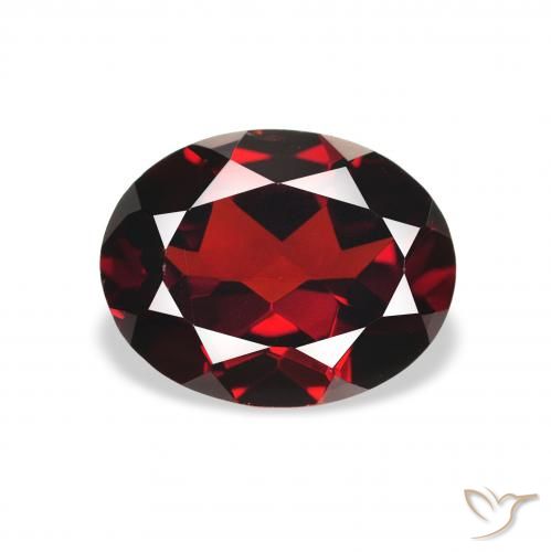 2.16ct Naturel Rouge sang profond Grenat Almandin, ovale, VS