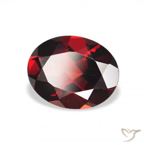 Grenat Almandin Rouge foncé naturelle ovale, 2.12 ct, VVS-VS
