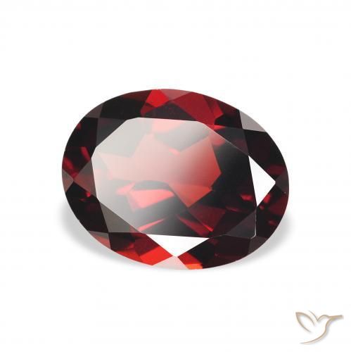 Grenat Almandin Rouge foncé naturelle ovale, 2.06 ct, VVS-VS