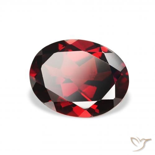 Grenat Almandin Rouge sang profond naturelle ovale, 2.35 ct, VVS-VS