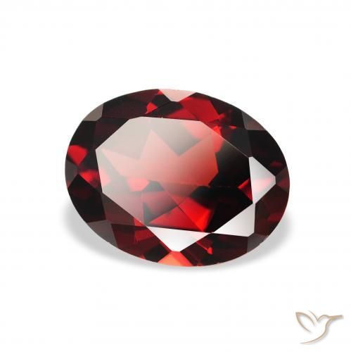 Grenat Almandin Rouge foncé naturelle ovale, 2.15 ct, VVS-VS