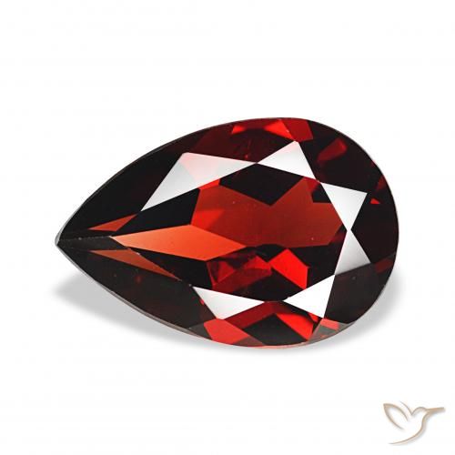 3.40ct Rouge foncé Grenat Almandin, En forme de poire, VVS