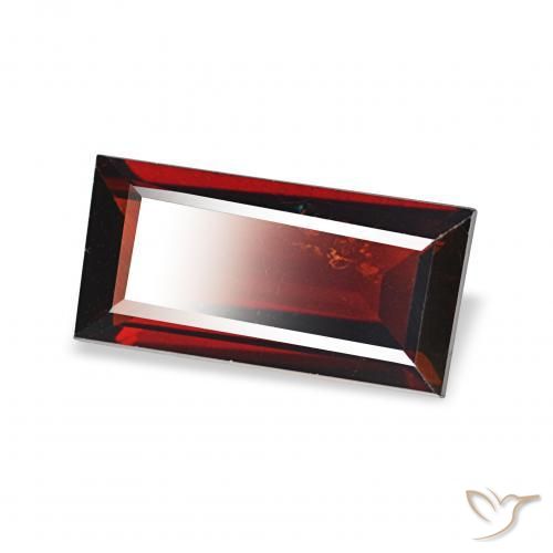 Grenat Almandin Rouge sang profond naturelle Baquette, 1.54 ct, VS