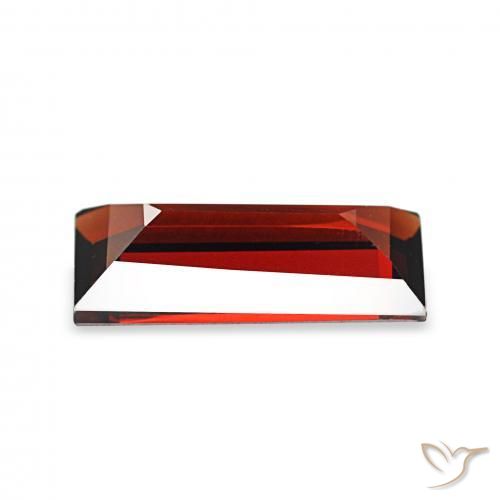 Grenat Almandin Rouge groseille naturelle Baquette, 1.62 ct, VVS