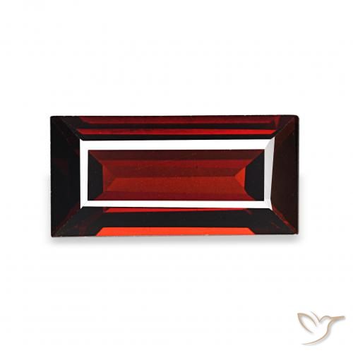 1.56ct Rouge sang profond Grenat Almandin, Baquette, VVS