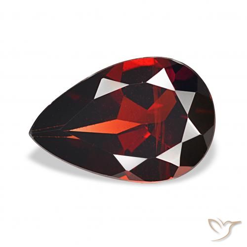 3.20ct Rouge foncé Grenat Almandin, En forme de poire, VS