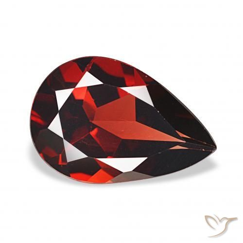 Grenat Almandin Rouge foncé naturelle En forme de poire, 3.06 ct, VS