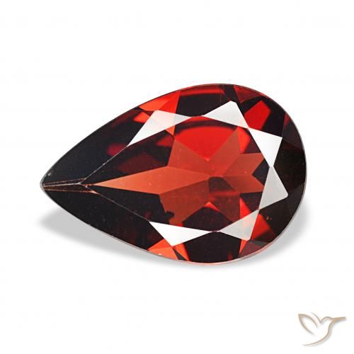 2.80ct Rouge foncé Grenat Almandin, En forme de poire, VVS