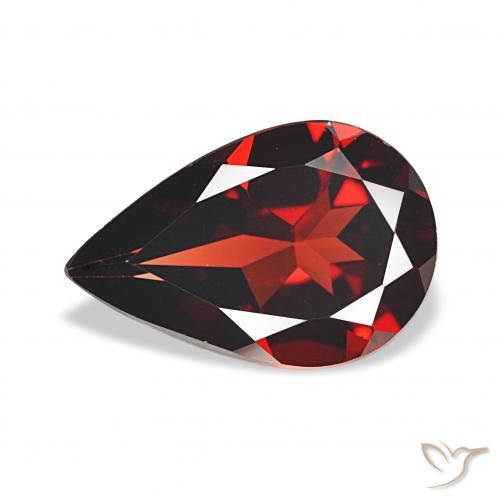 2.81ct Rouge foncé Grenat Almandin, En forme de poire, VVS