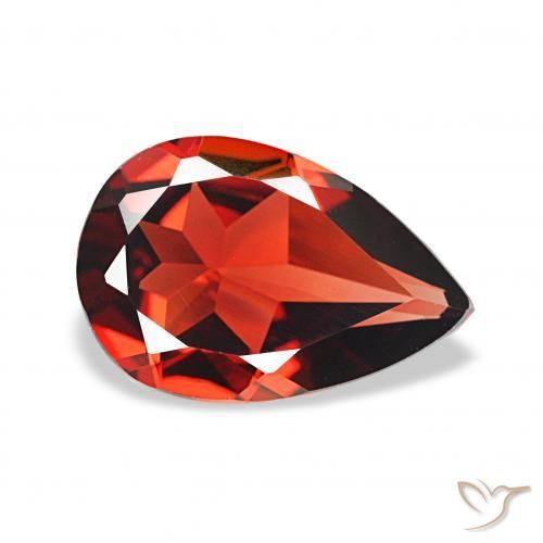Grenat Almandin Rouge moyen naturelle En forme de poire, 3.04 ct, VVS