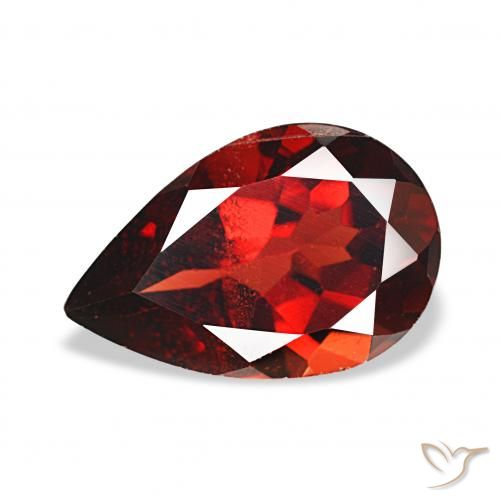 3.90ct Rouge vif Grenat Almandin, En forme de poire, VS