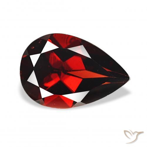 Grenat Almandin Rouge foncé naturelle En forme de poire, 3.58 ct, VS
