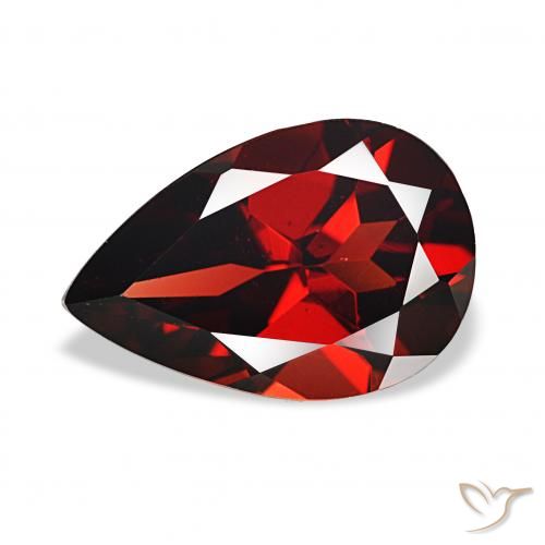 3.66ct Rouge foncé Grenat Almandin, En forme de poire, VVS-VS