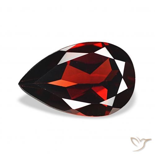 3.05ct Rouge foncé Grenat Almandin, En forme de poire, VVS-VS