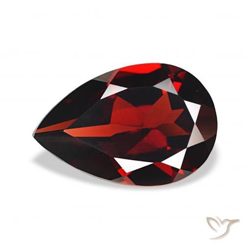 3.30ct Rouge foncé Grenat Almandin, En forme de poire, VVS-VS