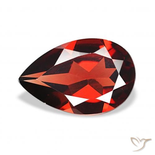 2.90ct Rouge foncé Grenat Almandin, En forme de poire, VVS-VS