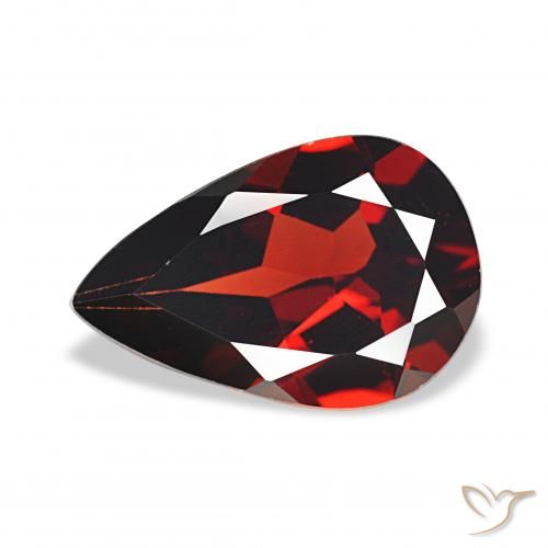3.17ct Rouge foncé Grenat Almandin, En forme de poire, VVS-VS