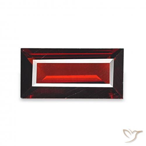 1.52ct Rouge foncé Grenat Almandin, Baquette, VVS-VS
