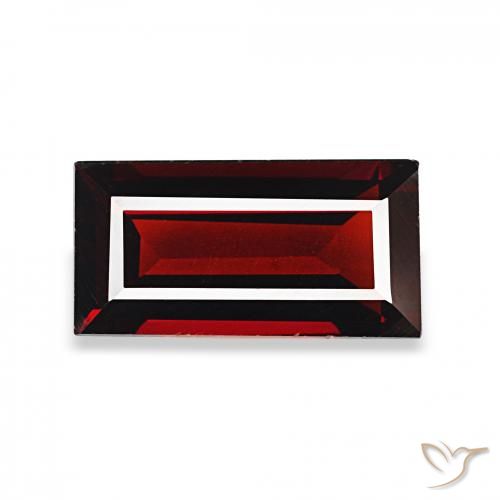 1.67ct Rouge sang profond Grenat Almandin, Baquette, VVS-VS
