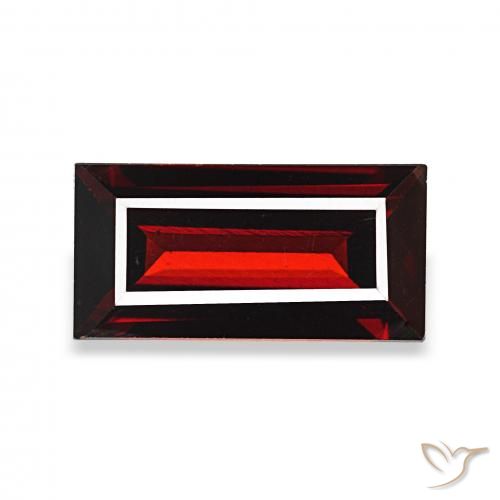 1.77ct Rouge sang profond Grenat Almandin, Baquette, VVS