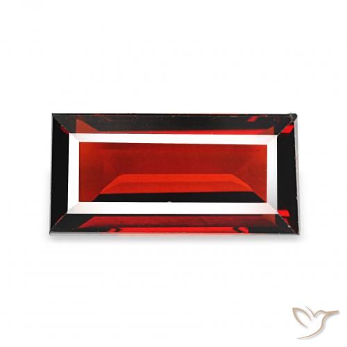 Grenat Almandin Rouge groseille naturelle Baquette, 2.04 ct, VVS