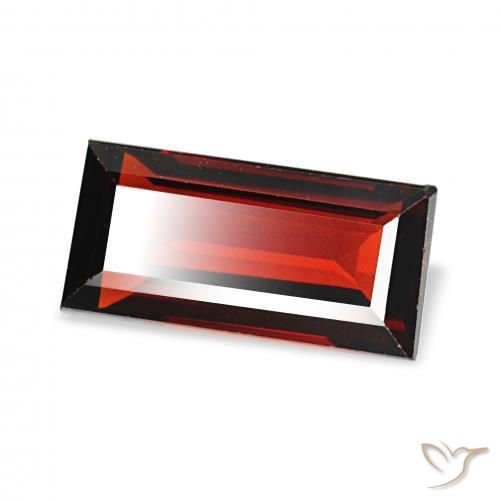 Grenat Almandin Rouge groseille naturelle Baquette, 2.04 ct, VVS