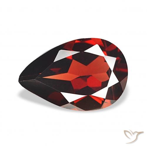 3.04ct Rouge foncé Grenat Almandin, En forme de poire, VVS-VS