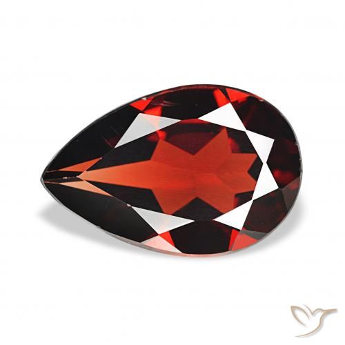 3.17ct Rouge foncé Grenat Almandin, En forme de poire, VVS-VS