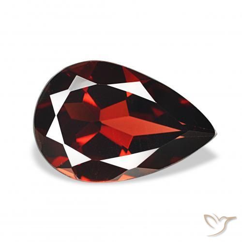Grenat Almandin Rouge foncé naturelle En forme de poire, 3.09 ct, VS