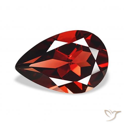 3.36ct Rouge foncé Grenat Almandin, En forme de poire, VVS-VS