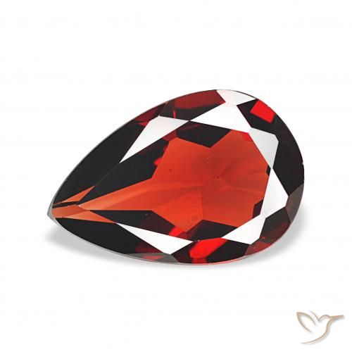 3.16ct Rouge moyen Grenat Almandin Pierres précieuses, En forme de poire, VVS-VS