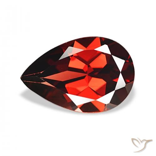 3.43ct Rouge foncé Grenat Almandin Pierres précieuses, En forme de poire, VS