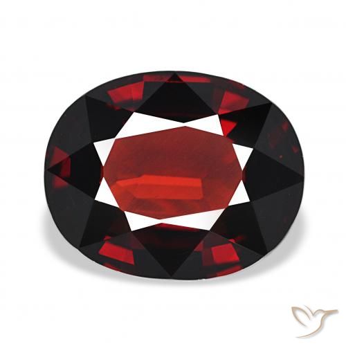 5.55ct Rouge foncé Grenat Almandin, ovale, VVS-VS